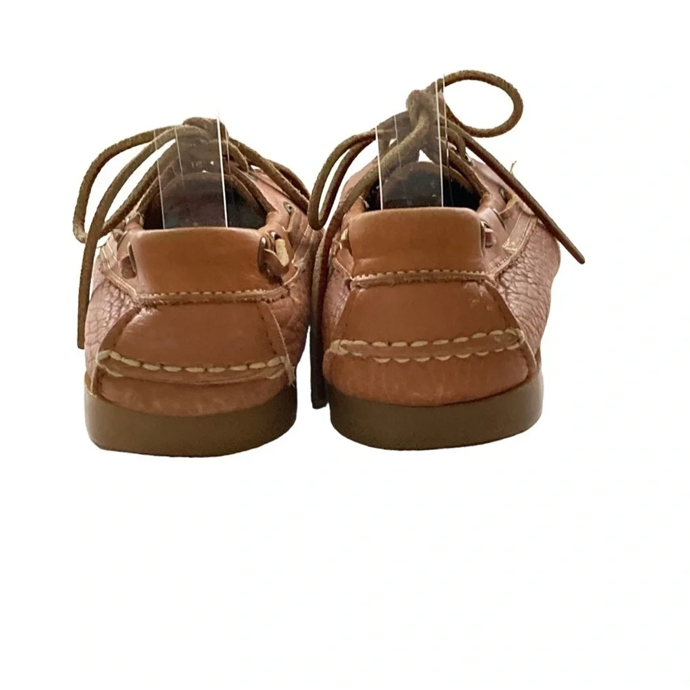 Dooney & Bourke Chestnut Pebbled Leather Boat Shoes Sz 8-8.5